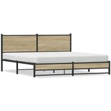Maison Chic Kovinski Posteljni okvir - Dvoposteljna postelja - Zakonska postelja brez vzmetnice sonoma hrast 183x213 cm, (21693980) | Shoptok.si