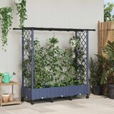  Povišeni krevet s mrežom i krovom Siva 164 x 40 x 127 cm PP | shoptok.hr