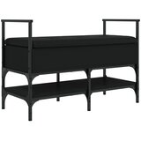  Klupa za cipele crna 85,5x42x57,5 cm od konstruiranog drva | shoptok.hr