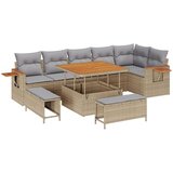 9 dijelni set baštenskog kauča s jastučićima Bež Poli Ratan Akacija 3 dijelni set baštenske blagovaonice s jastučićima Bež Poli | shoptok.hr
