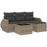 Maison Chic Seti vrtnega pohištva - Vrtna garnitura - Vrtni pohištvo set 5-delna z blazinami siv poli ratan, (21816491) | Shoptok.si