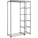 vidaXL zložljiva garderobna omara blago 110x45x175 cm krem | Shoptok.si