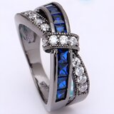  Prstan DI-2309 - Črna / Modra / 62,1mm KP2309 | Shoptok.si