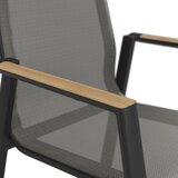 Ambia Garden STOL tikovina aluminij antracit, naravne barve, črna | Shoptok.si