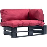  Vrtna sofa od paleta od borovine s crvenim jastucima | shoptok.hr