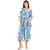 Isla Bonita By Sigris Dolge obleke Dolga Midi Obleka Modra Cene