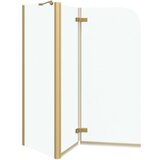  Ograda za tuš Zlatno 120 x 68 x 130 cm ESG staklo i aluminij | shoptok.hr