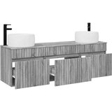  Set ormarića za kupaonicu 3 kom. Siva Sonoma 49 x 44,5 x 66 cm | shoptok.hr