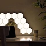  Zidna lampa Hexagon, Bežična, LED svetla na dodir, Bela Cene