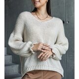 Gemre Beige V-neck Sweater Gista Cijene