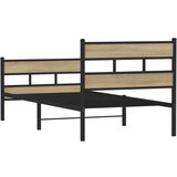 Metalni okvir kreveta bez madraca boja hrasta sonome 107x203 cm | shoptok.hr