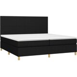  Box spring postelja z vzmetnico črn 200x200 cm blago, (20761073) | Shoptok.si