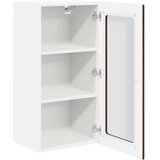 Zidni stakleni ormarić LUCCA 2 pcs Smeđi hrast 40 x 31 x 80 cm | Eponuda.ba