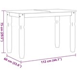 vidaXL TV omarica Corona 112x60x75 cm trdna borovina | Shoptok.si