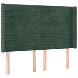  Vzglavje z ušesi temno zeleno 147x16x118/128 cm žamet, (20933278) | Shoptok.si