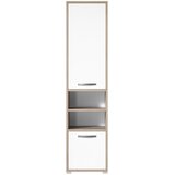 CARRYHOME stoječ regal 49/201/46 cm naravne barve, bela | Shoptok.si