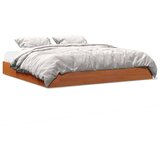vidaXL Posteljni okvir voščeno rjav 180x200 cm trdna borovina Cene
