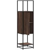 vidaXL Visoka omara rjavi hrast 35,5x35x139 cm inž. les in kovina | Shoptok.si