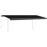  Tenda na ručno uvlačenje s LED svjetlima 6x3 m antracit | shoptok.hr