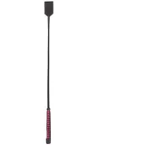 Nylon Stick with Neon Strip & Goat Kid Leather Handle Nubuck Leather Top 71cm Black