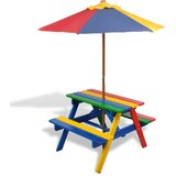  Dječji stol i klupe za piknik sa suncobranom četiri boje | shoptok.hr