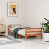 Maison Chic Posteljni okvir - Enojna postelja - Postelja za odrasle brez vzmetnice voščeno rjav 90x200 cm borovina-J8199, (21764245) | Shoptok.si