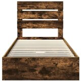  Krevet s od storage s uzglavljem Dimljeni hrast 90 x 190 cm | shoptok.hr