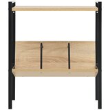Police za knjige s 2razine crni i boja hrasta 52x28x59cm drvene | shoptok.hr