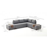 Atelier Del Sofa ugaona garnitura fly corner sofa bed right grey | ePonuda.com