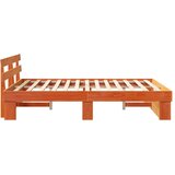  Krevetna konstrukcija s uzglavljem Vosak smeđa 150 x 200 cm | shoptok.hr