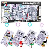  Mekane senzorne knjige sa raznim motivima 4u1- sive | Shoptok.si