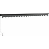 Tenda na uvlačenje antracit 5 x 3 m od tkanine i aluminija | shoptok.hr