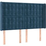 Maison Chic vzglavna omarica - nočna omarica - posteljna omarica z ušesi temno modro 147x16x118/128 cm žamet, (21707843) Cene