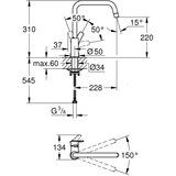 Grohe EUROSMART ZA SUDOPERU MATT BLACK 305672430