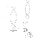 Globo LED namizna svetilka Hela (Višina: 410 mm, Črna, Topla bela) | Shoptok.si