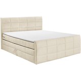 MID.YOU POSTELJA BOXSPRING 180 cm x 200 cm , tekstil, leseni material krem barve | Shoptok.si