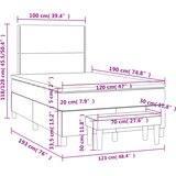  box spring s madracem krem 120 x 190 cm od tkanine | shoptok.hr