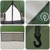Tipi šator s krovom Zelena 250 x 250 cm Poliester i čelik | Eponuda.com