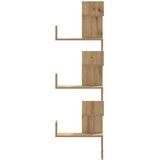  Kutna zidna polica boja artisian hrast 45x45x147 cm drvena | shoptok.hr