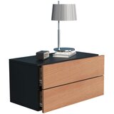 MID.YOU NOČNA OMARICA, črna, medeni hrast | Shoptok.si