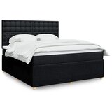  Krevet s oprugama i madracem crni 180x200 cm od tkanine | shoptok.hr
