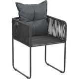  5-dijelni vrtni blagovaonski set od PVC ratana crni | shoptok.hr