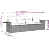  4-dijelni set vrtnih sofa od poliratana s jastucima crni | shoptok.hr