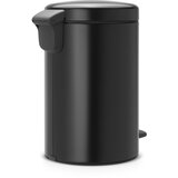 Brabantia Koš za odpadke s pedalom 12 L s plastičnim vložkom - mat črna | Shoptok.si