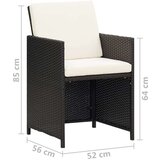  Vrtni stoli 4 kosi poli ratan črne barve, (20660633) | Shoptok.si