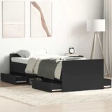  Okvir kreveta s uzglavljem i podnožjem crni 100 x 200 cm | Eponuda.com