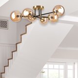  Prislonjen luster MALENA 6xE14/5W/230V zlatna/crna/dimljeno bež | Eponuda.com