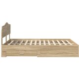  Konstrukcija postelje Sonoma hrast 150 x 200 cm Konstruiran les, (5000102177) | Shoptok.si