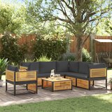 vidaXL 7-dijelni set vrtnih sofa s jastucima masivno bagremovo drvo Cijene