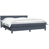Krevet s oprugama i madracem tamnosivi 180x210 cm baršunasti | Eponuda.com